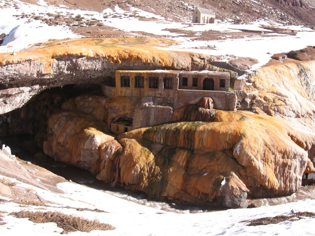 Puente del Inca landmark in the high Andes of Mendoza