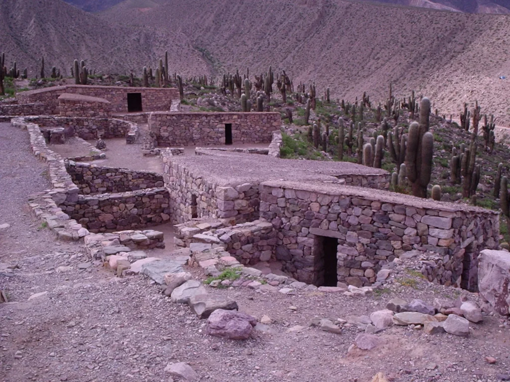 Archaeological structures at Pucará de Tilcara in Jujuy