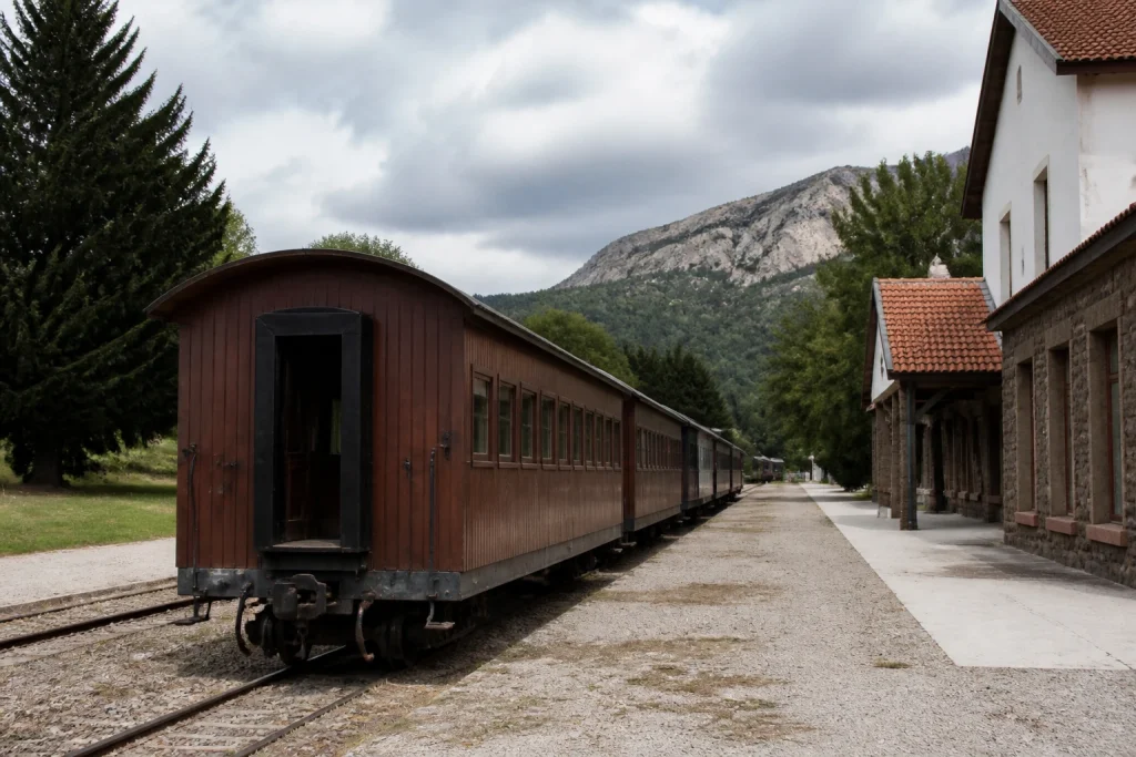 La Trochita heritage train at Esquel station in Chubut.