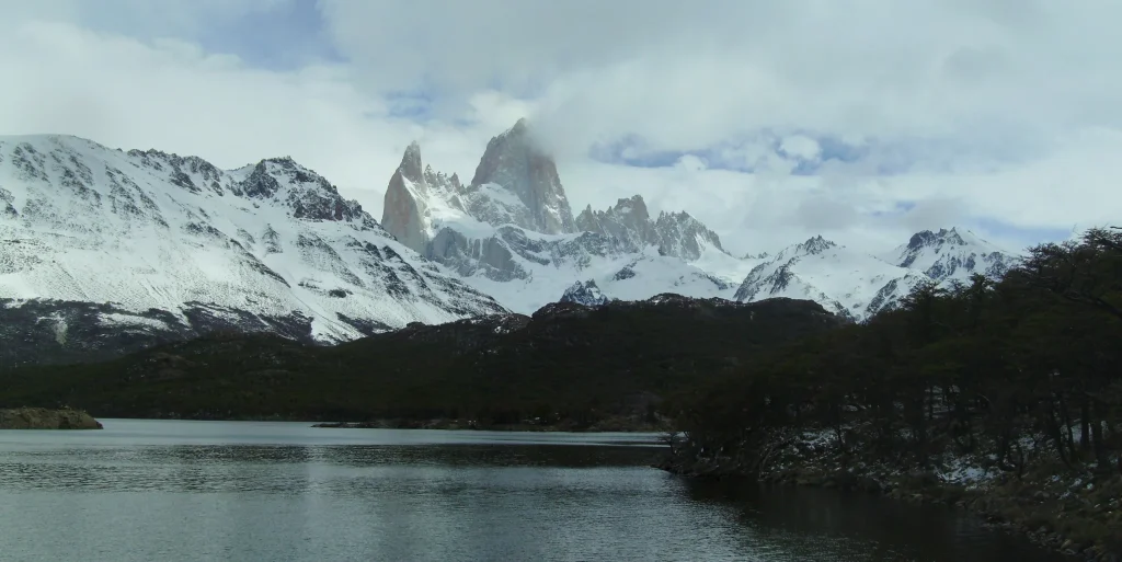 Laguna Capri with the Fitz Roy massif near El Chaltén, Argentina