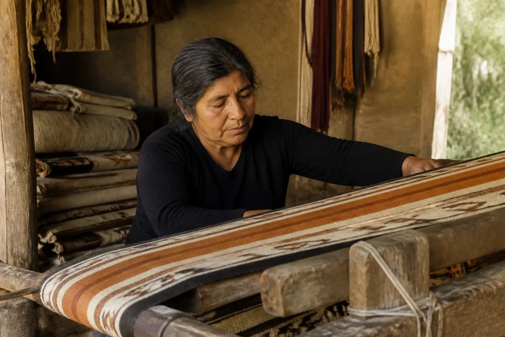 Textile artisan on the Camino de los Artesanos in Seclantás