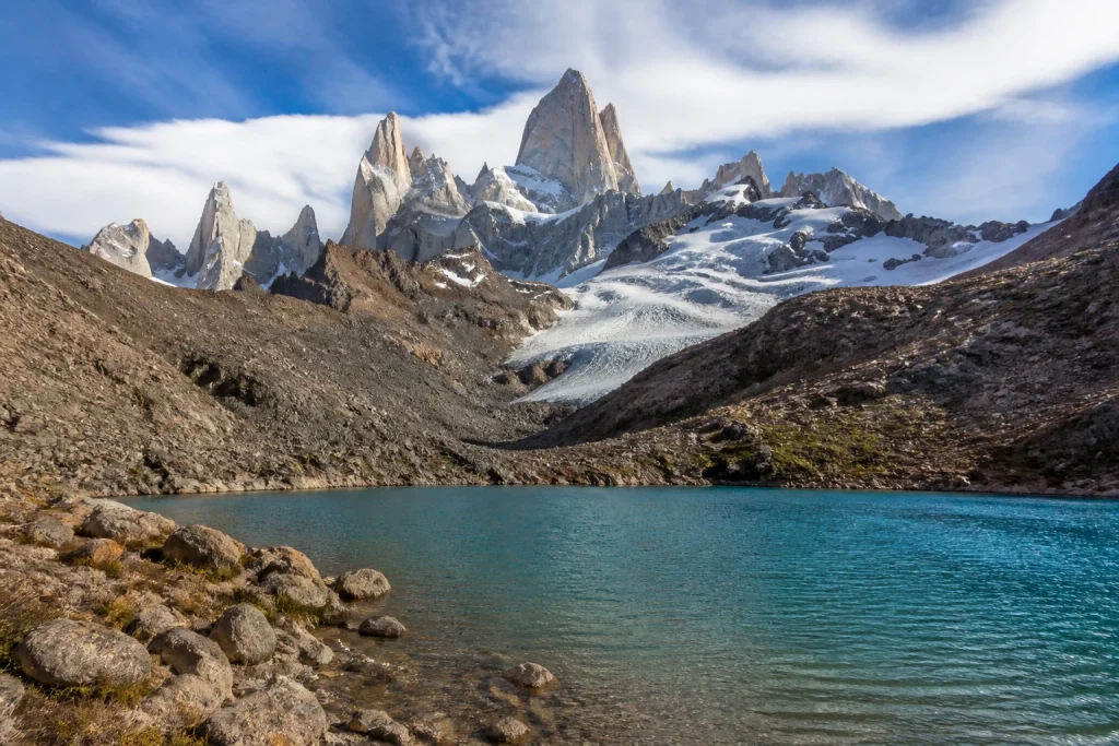 Laguna Capri with Mount Fitz Roy in the background near El Chaltén
