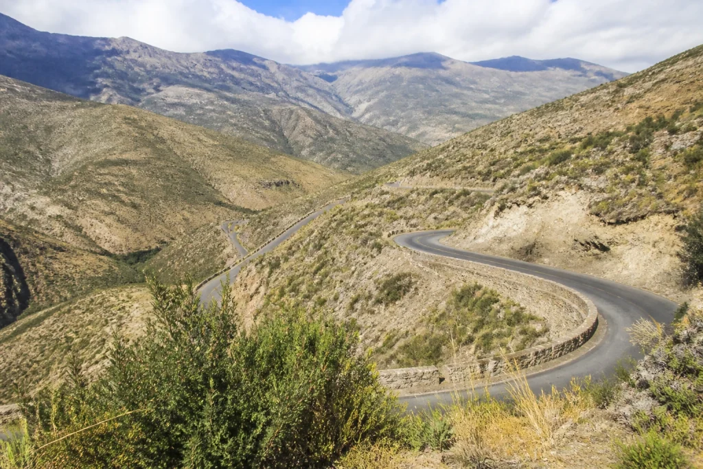 Mountain road through the Colca Valley near Chivay, Peru