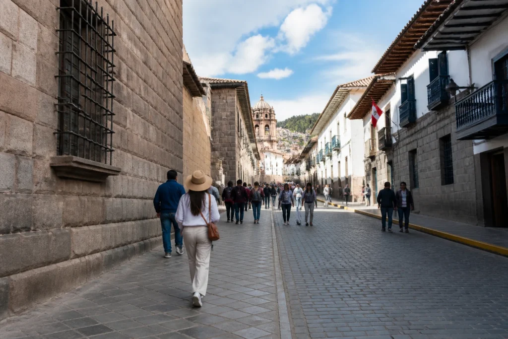Historic streetscape in Cusco Historic Center, Peru
