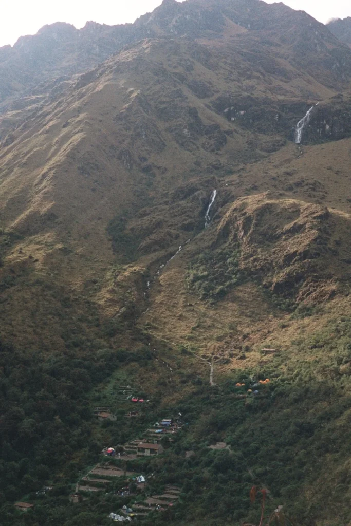 Tents at an Inca Trail campsite in Peru