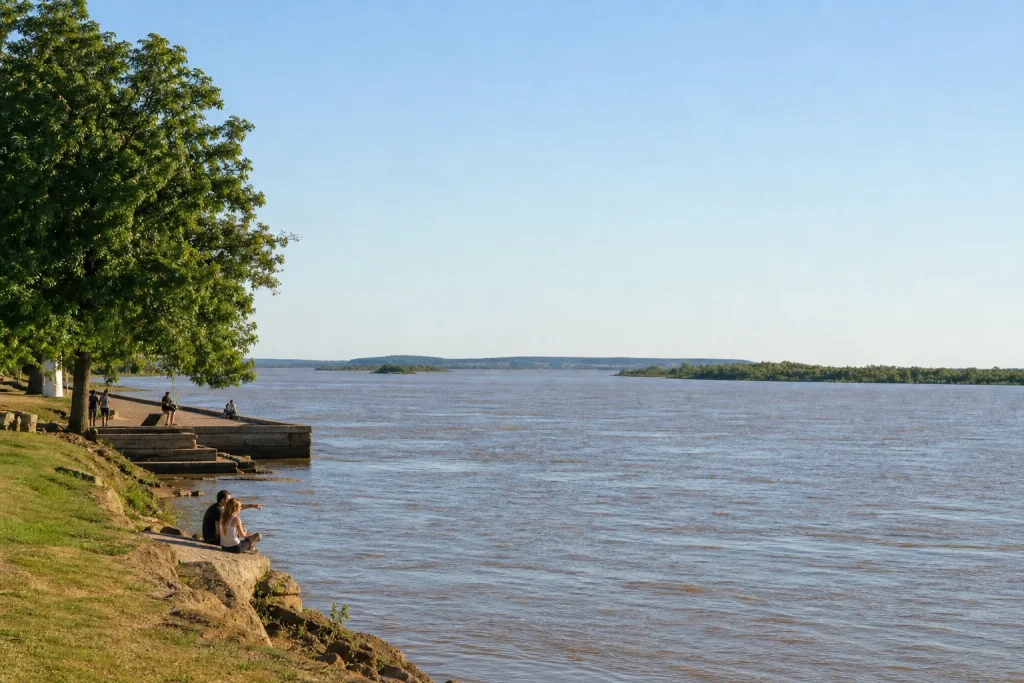 Paraná River landscape in La Paz, Entre Ríos, Argentina