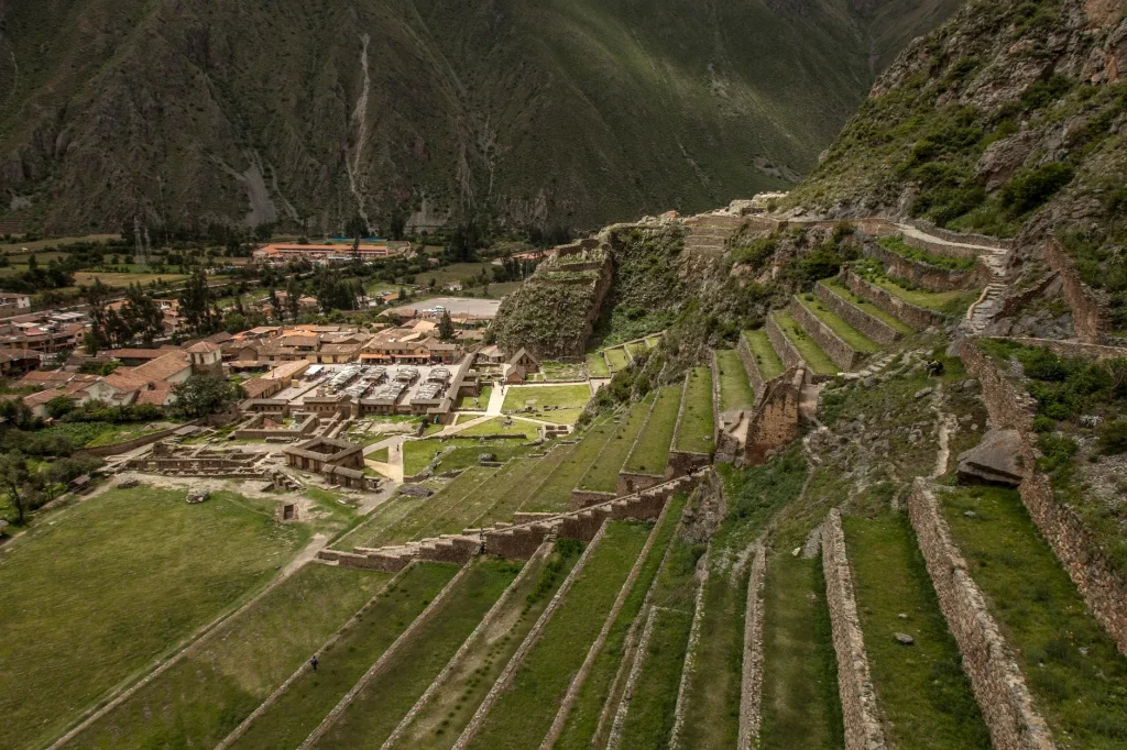 Ollantaytambo Archaeological Park in the Sacred Valley, Cusco, Peru.