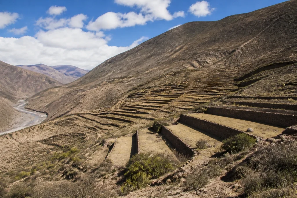 Agricultural terraces at Coctaca near Humahuaca