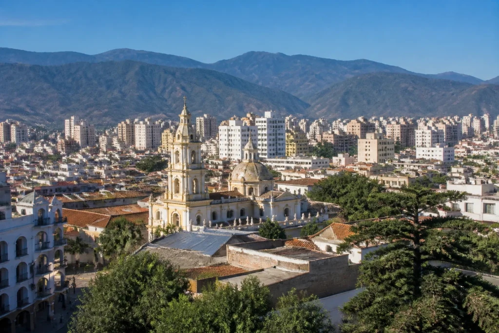 Salta city in the northern Andes of Argentina
