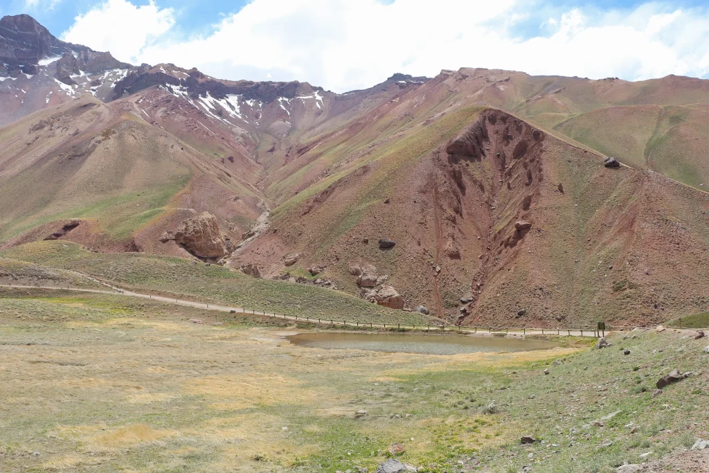 High mountain scenery in Aconcagua Provincial Park, Mendoza