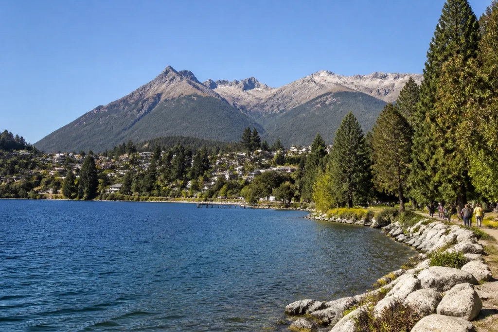 Lake and mountain scenery at San Carlos de Bariloche, Argentina