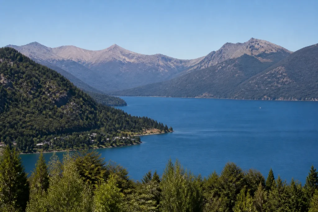 Nahuel Huapi Lake and the mountains around Bariloche in summer