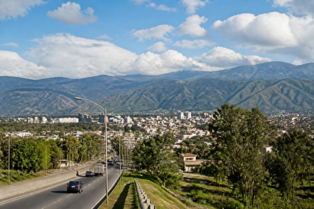 San Salvador de Jujuy beneath the surrounding Andean landscape