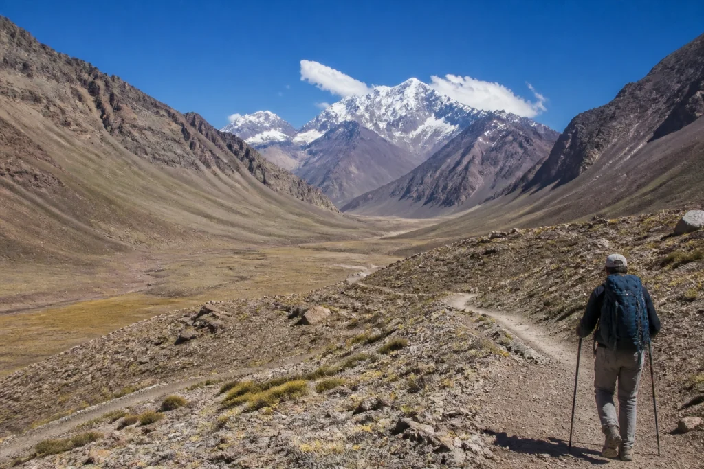 High-altitude landscape near Horcones in Aconcagua Provincial Park
