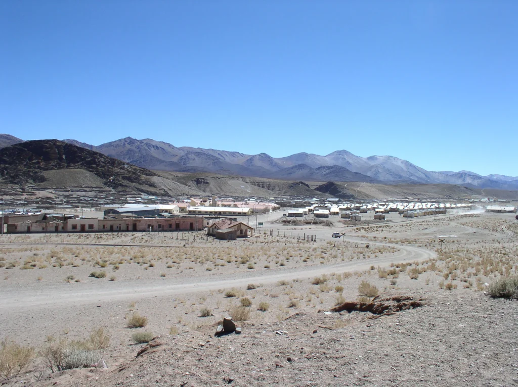 High-altitude arid landscape and mountain road in the Argentine Andes near Salta.