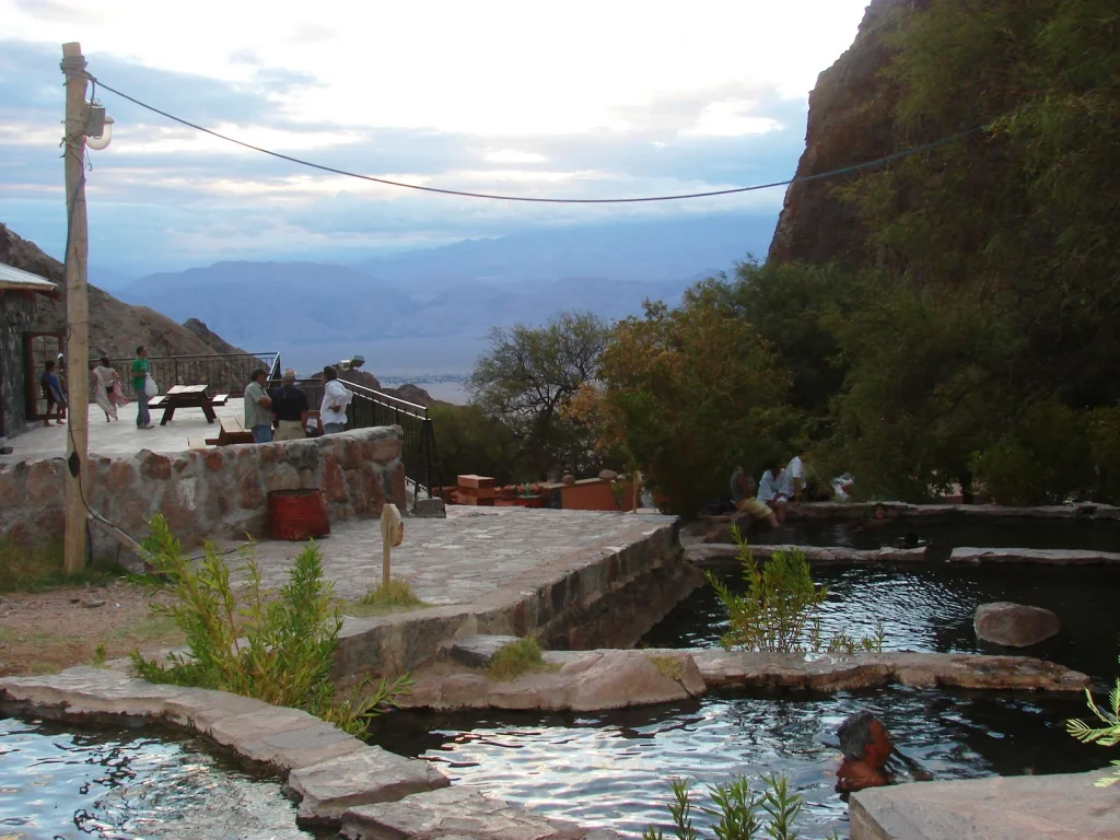 Mountainside thermal pools at Termas de Fiambalá in Catamarca