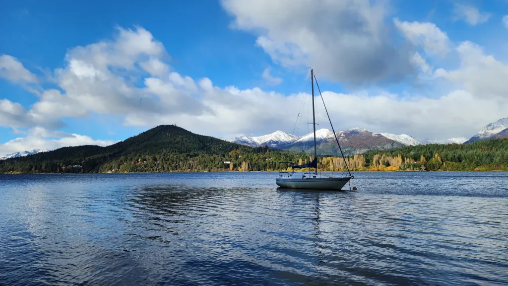 Lake and mountain scenery in Bariloche, Argentina