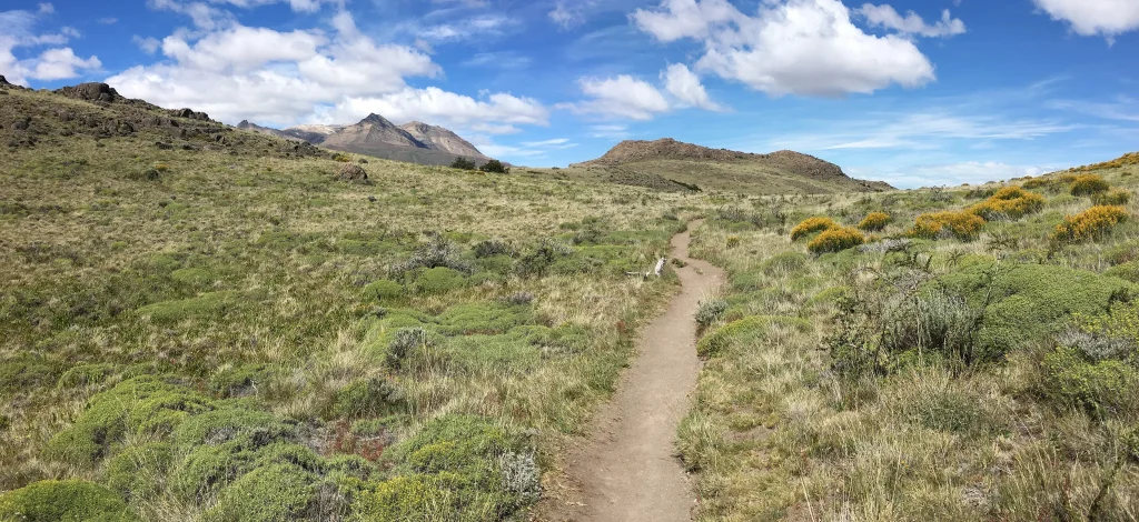 Mountain hiking trail near El Chaltén in Los Glaciares National Park