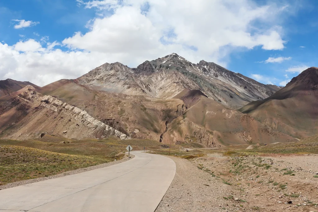 Winter conditions near Horcones in Aconcagua Provincial Park, Mendoza
