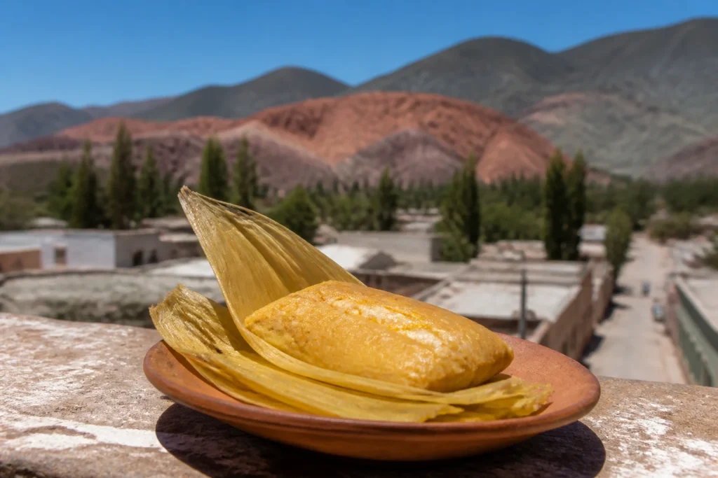 Traditional humita served in Tilcara, Jujuy