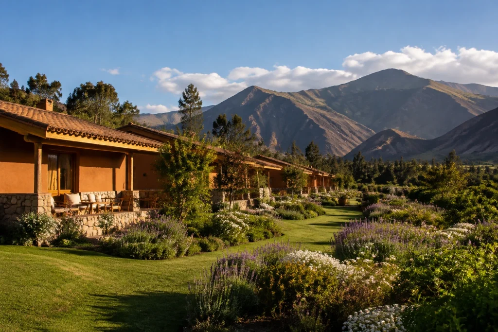 Private casitas and gardens at Sol y Luna in Urubamba