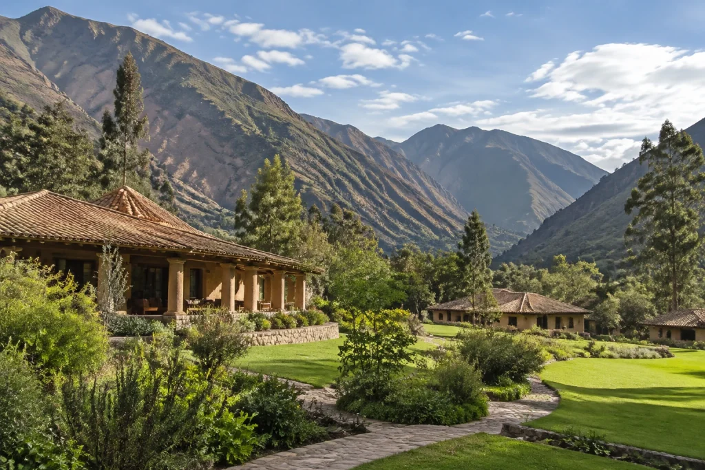 Hacienda-style buildings at Inkaterra Hacienda Urubamba