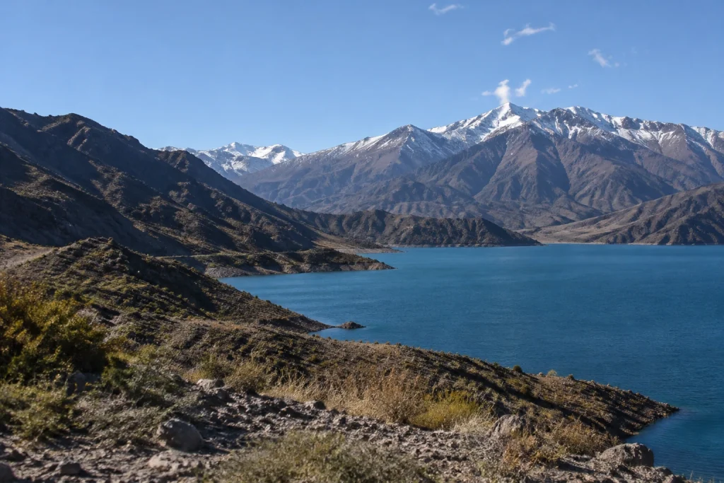 Andean mountain scenery around Potrerillos in Mendoza